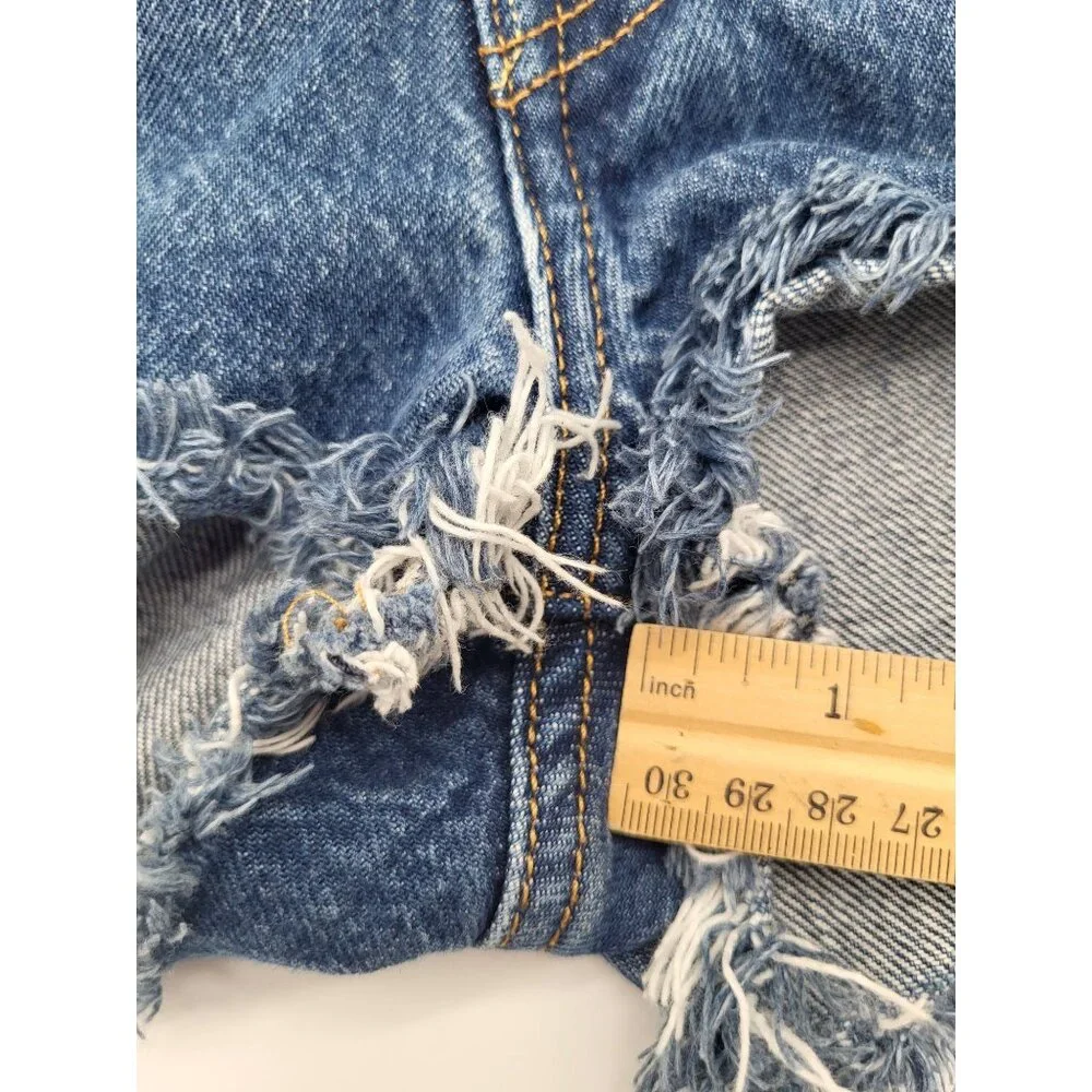 Levi's 501 Cut Off Shorts Womens 29 Denim Classic Button Fly Cowgirl Western - Picture 6 of 11